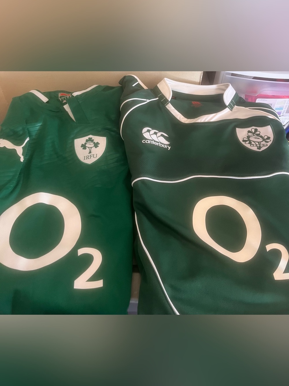 2 rugby ireland jersey bundle canterbury puma lg b3